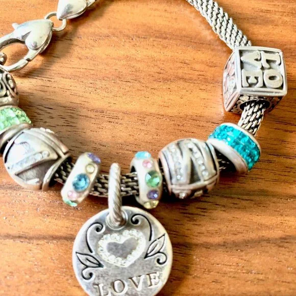 PRICE DROP! Brighton Collectibles Charm Bracelet & 18 charms - Picture 5 of 5